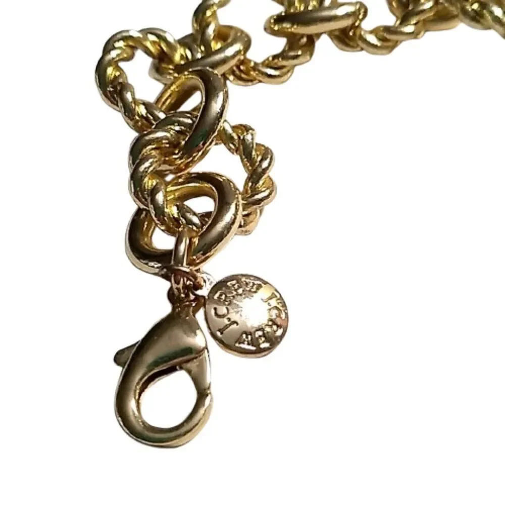 J.Crew Gold-Tone Chain Link Bracelet 8 inch Statement Jewelry Designer